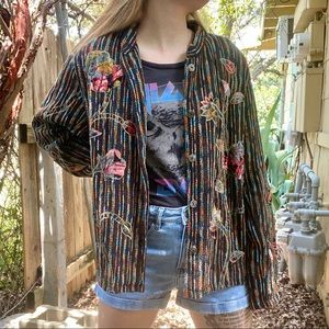 Colorful Patchwork 90s Vintage Jacket